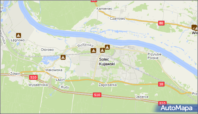 mapa Solec Kujawski, Solec Kujawski na mapie Targeo
