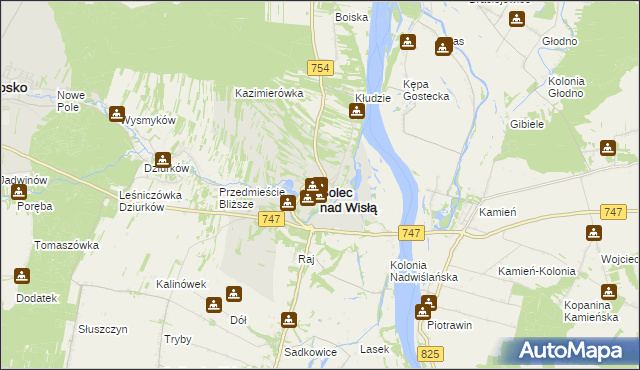 mapa Solec nad Wisłą, Solec nad Wisłą na mapie Targeo