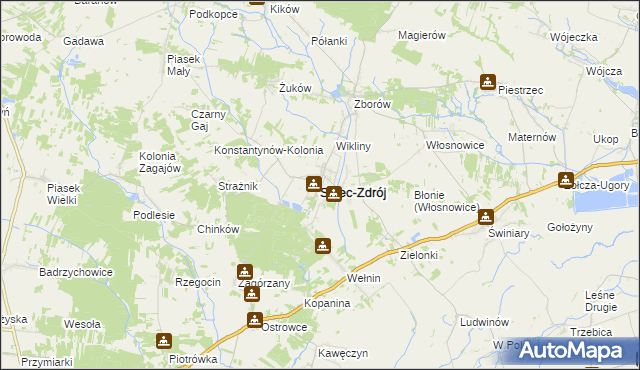 mapa Solec-Zdrój, Solec-Zdrój na mapie Targeo