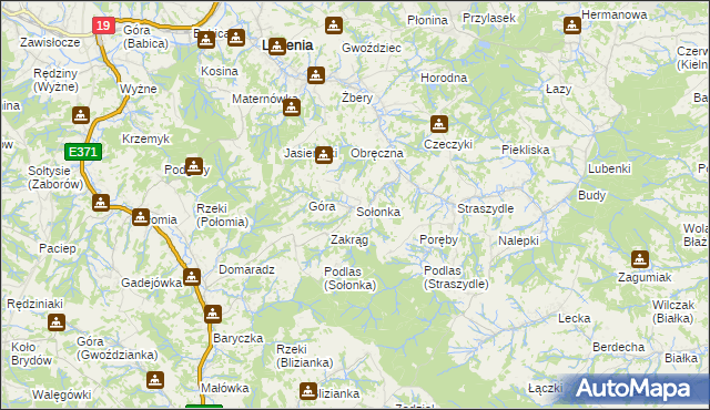 mapa Sołonka, Sołonka na mapie Targeo