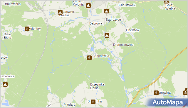 mapa Sosnówka gmina Twardogóra, Sosnówka gmina Twardogóra na mapie Targeo