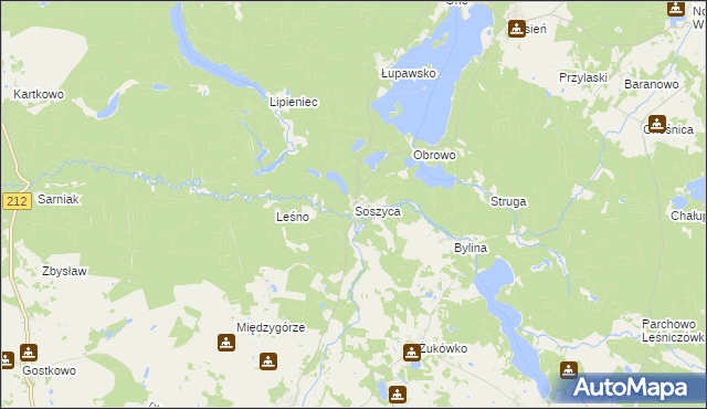 mapa Soszyca, Soszyca na mapie Targeo