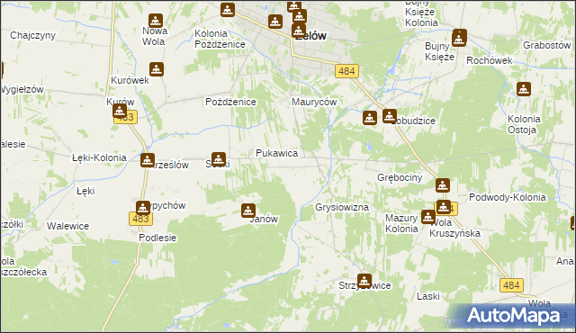 mapa Sromutka, Sromutka na mapie Targeo