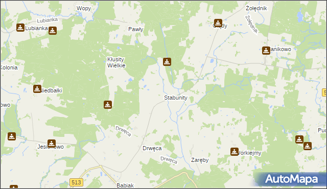 mapa Stabunity, Stabunity na mapie Targeo