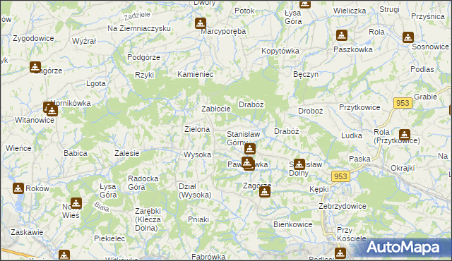 mapa Stanisław Górny, Stanisław Górny na mapie Targeo