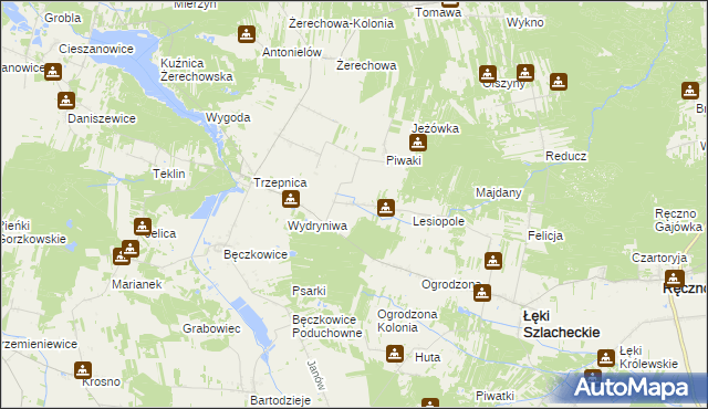 mapa Stanisławów gmina Łęki Szlacheckie, Stanisławów gmina Łęki Szlacheckie na mapie Targeo