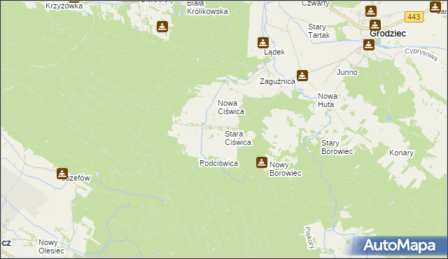 mapa Stara Ciświca, Stara Ciświca na mapie Targeo