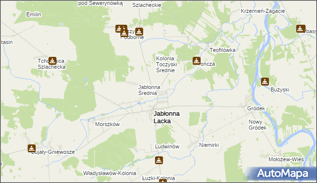 mapa Stara Jabłonna, Stara Jabłonna na mapie Targeo