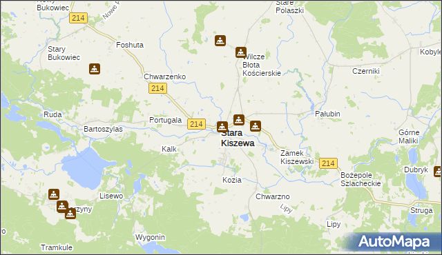 mapa Stara Kiszewa, Stara Kiszewa na mapie Targeo