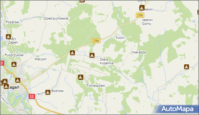 mapa Stara Kopernia, Stara Kopernia na mapie Targeo
