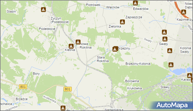 mapa Stara Rokitnia, Stara Rokitnia na mapie Targeo