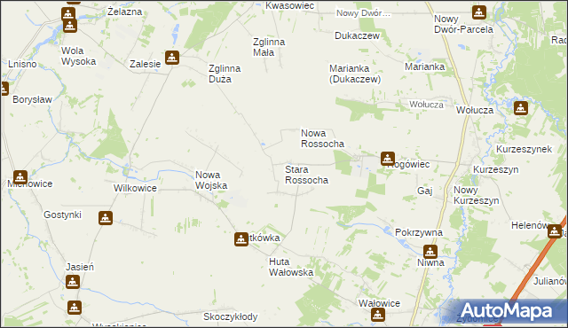 mapa Stara Rossocha, Stara Rossocha na mapie Targeo