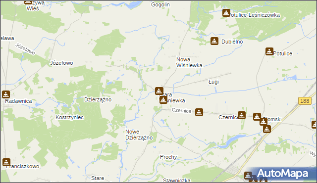 mapa Stara Wiśniewka, Stara Wiśniewka na mapie Targeo