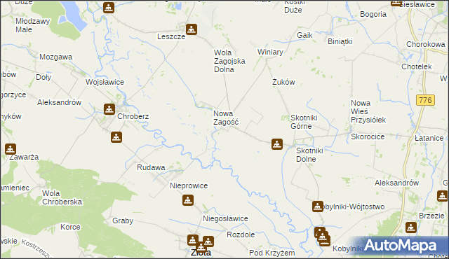 mapa Stara Zagość, Stara Zagość na mapie Targeo