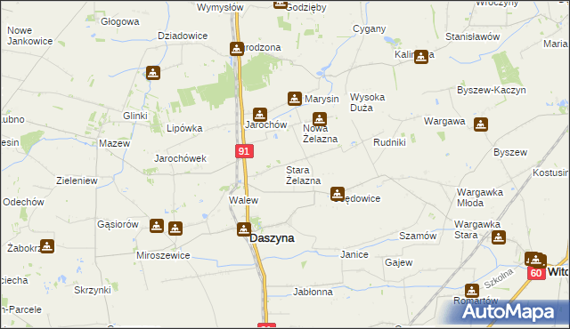 mapa Stara Żelazna, Stara Żelazna na mapie Targeo