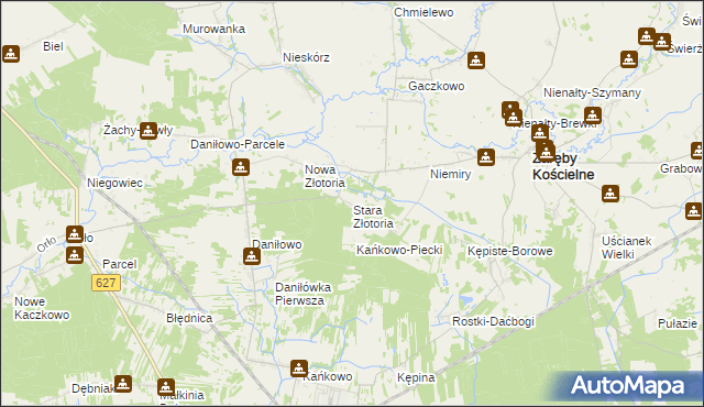 mapa Stara Złotoria, Stara Złotoria na mapie Targeo