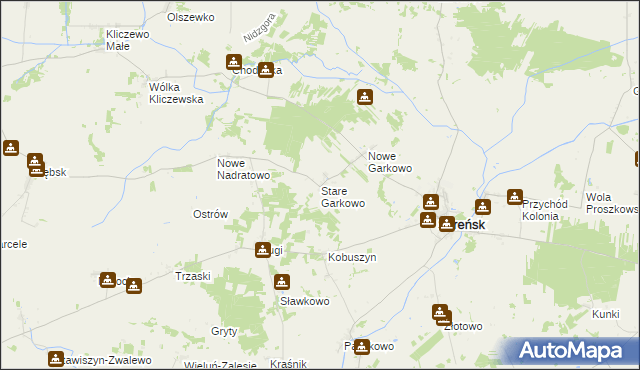 mapa Stare Garkowo, Stare Garkowo na mapie Targeo