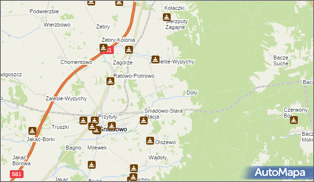 mapa Stare Jemielite, Stare Jemielite na mapie Targeo