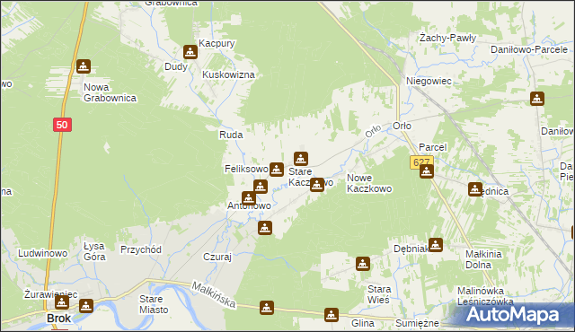 mapa Stare Kaczkowo, Stare Kaczkowo na mapie Targeo