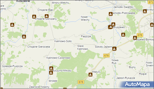 mapa Stare Kalinowo, Stare Kalinowo na mapie Targeo