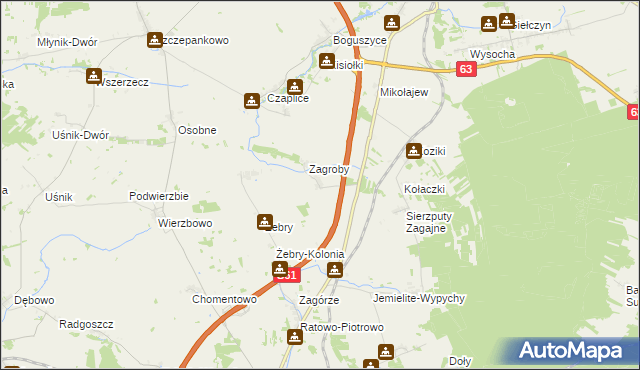 mapa Stare Konopki, Stare Konopki na mapie Targeo