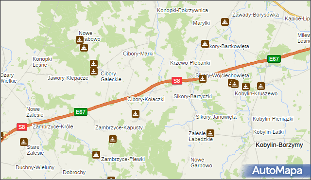 mapa Stare Krzewo, Stare Krzewo na mapie Targeo