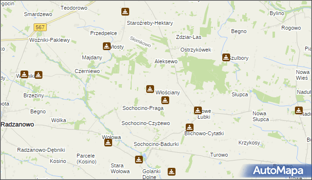 mapa Stare Łubki, Stare Łubki na mapie Targeo