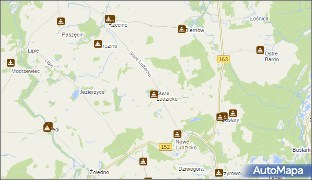 mapa Stare Ludzicko, Stare Ludzicko na mapie Targeo