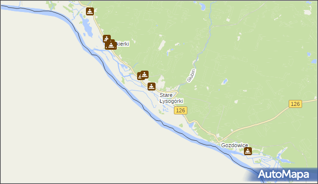 mapa Stare Łysogórki, Stare Łysogórki na mapie Targeo