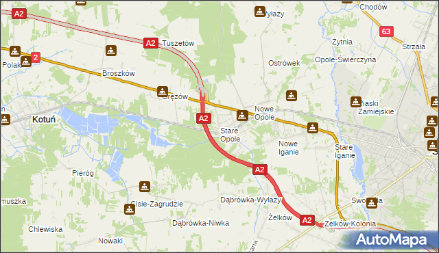 mapa Stare Opole, Stare Opole na mapie Targeo