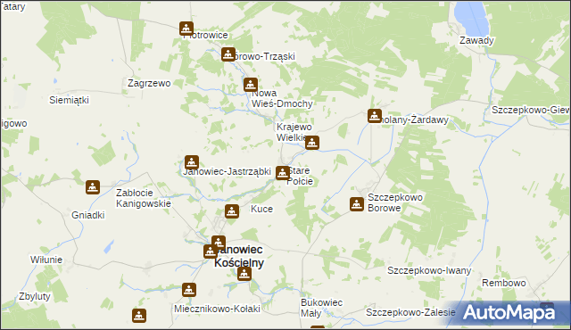 mapa Stare Połcie, Stare Połcie na mapie Targeo