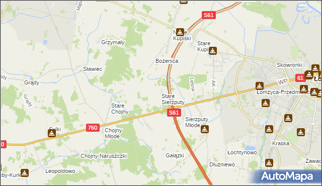 mapa Stare Sierzputy, Stare Sierzputy na mapie Targeo