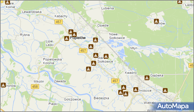 mapa Stare Siołkowice, Stare Siołkowice na mapie Targeo