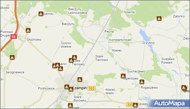 mapa Stare Tarnowo, Stare Tarnowo na mapie Targeo