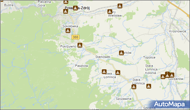 mapa Starkówek, Starkówek na mapie Targeo