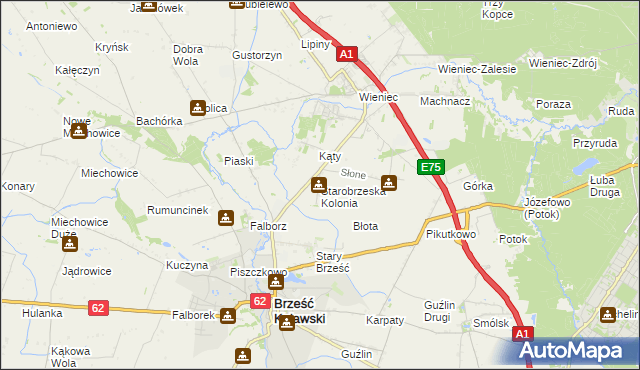 mapa Starobrzeska Kolonia, Starobrzeska Kolonia na mapie Targeo