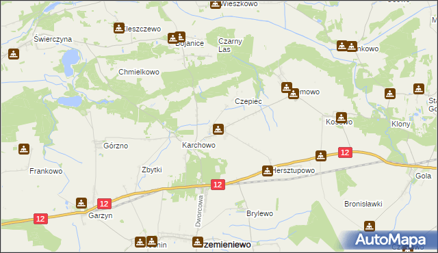 mapa Stary Belęcin, Stary Belęcin na mapie Targeo