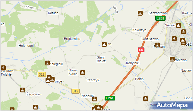 mapa Stary Białcz, Stary Białcz na mapie Targeo