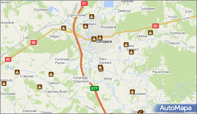 mapa Stary Garwarz, Stary Garwarz na mapie Targeo