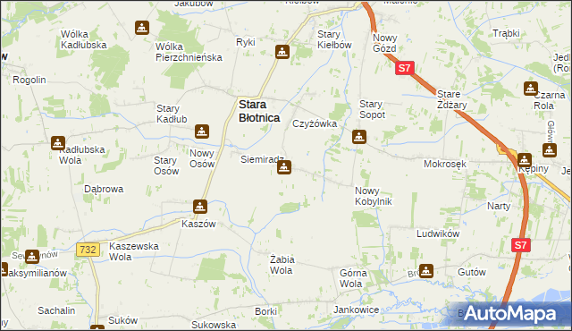 mapa Stary Kobylnik, Stary Kobylnik na mapie Targeo