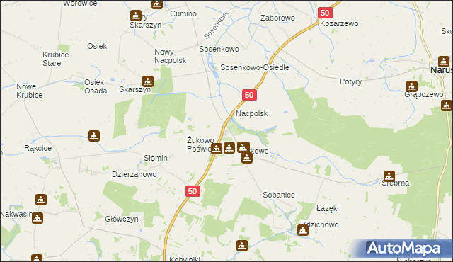 mapa Stary Nacpolsk, Stary Nacpolsk na mapie Targeo