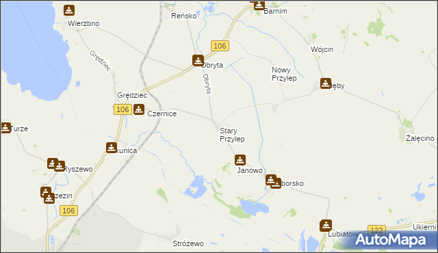 mapa Stary Przylep, Stary Przylep na mapie Targeo