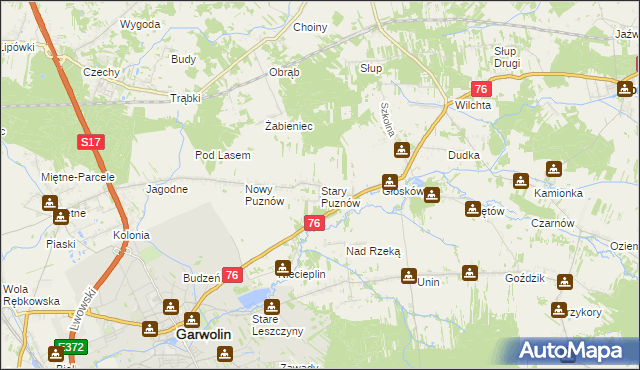 mapa Stary Puznów, Stary Puznów na mapie Targeo