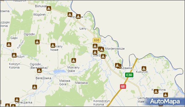 mapa Starzynka, Starzynka na mapie Targeo