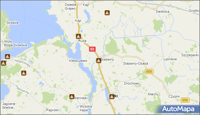 mapa Staświny, Staświny na mapie Targeo