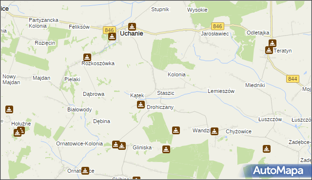 mapa Staszic, Staszic na mapie Targeo