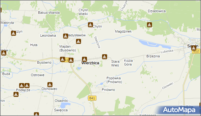 mapa Staszyce, Staszyce na mapie Targeo