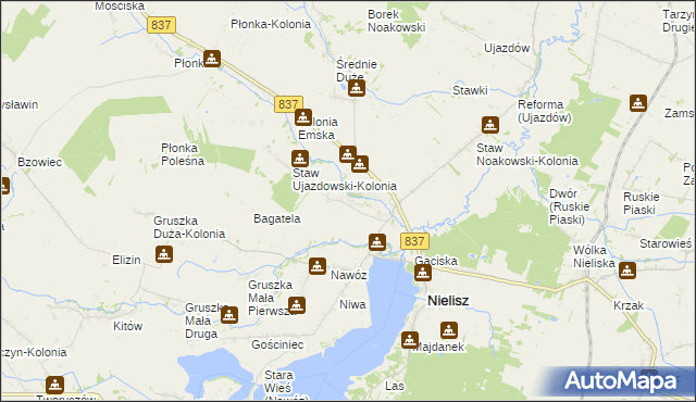 mapa Staw Ujazdowski, Staw Ujazdowski na mapie Targeo