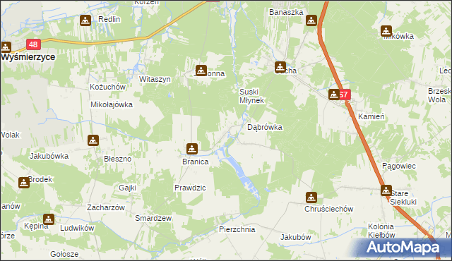 mapa Stawiszyn gmina Białobrzegi, Stawiszyn gmina Białobrzegi na mapie Targeo