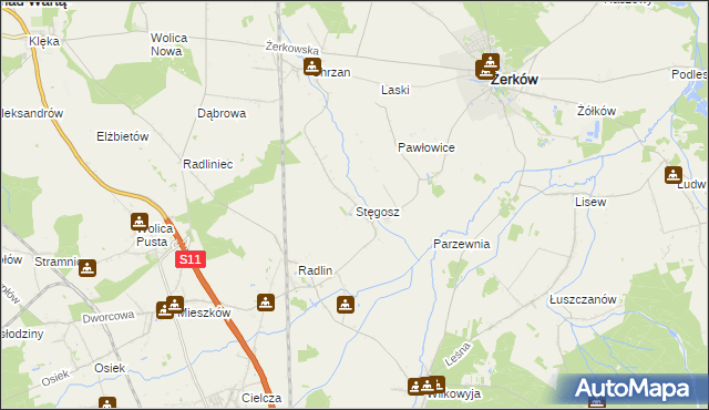 mapa Stęgosz, Stęgosz na mapie Targeo